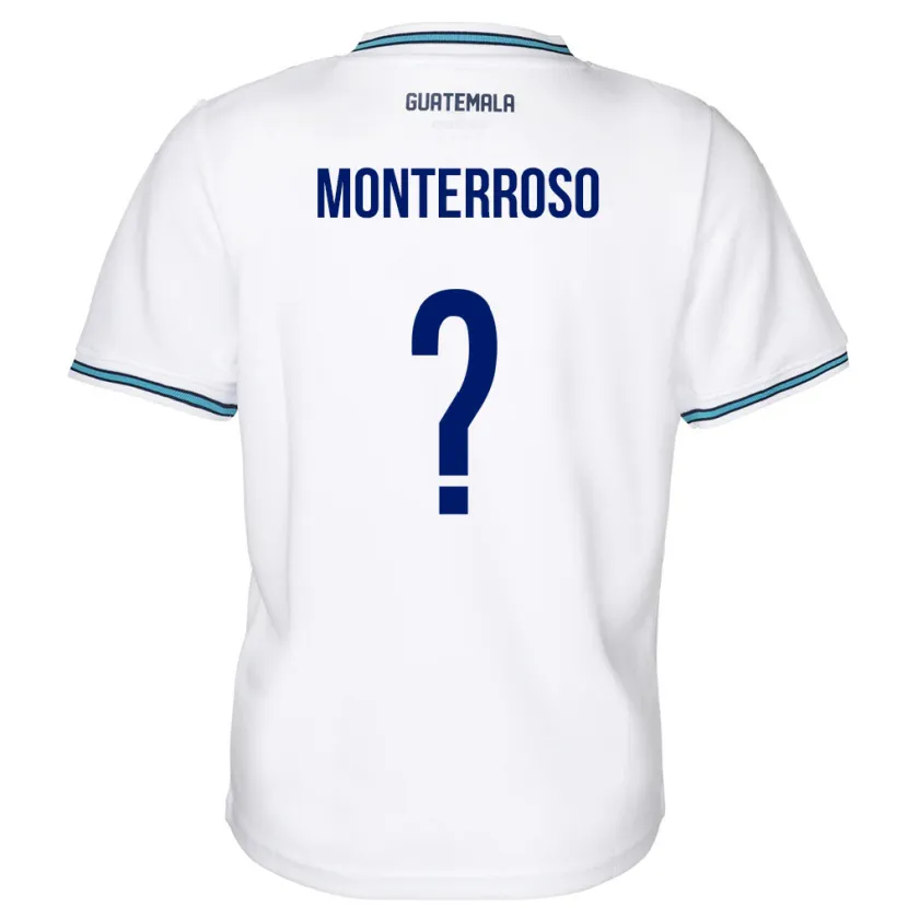 Danxen Hombre Camiseta Guatemala María Monterroso #0 Blanco 1ª Equipación 24-26 La Camisa