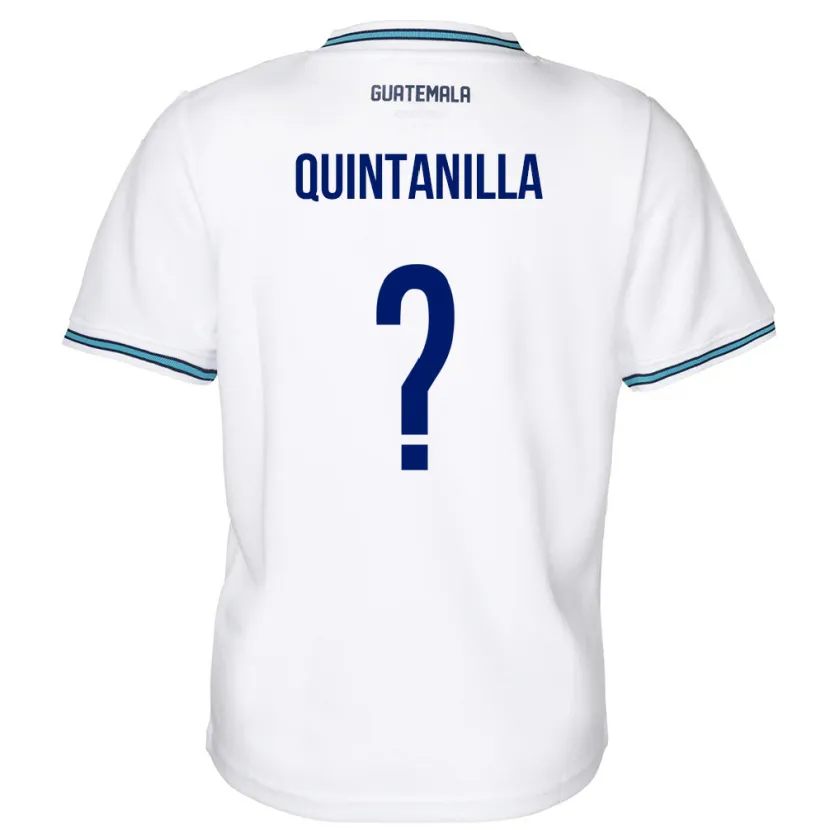 Danxen Hombre Camiseta Guatemala Anayelli Quintanilla #0 Blanco 1ª Equipación 24-26 La Camisa
