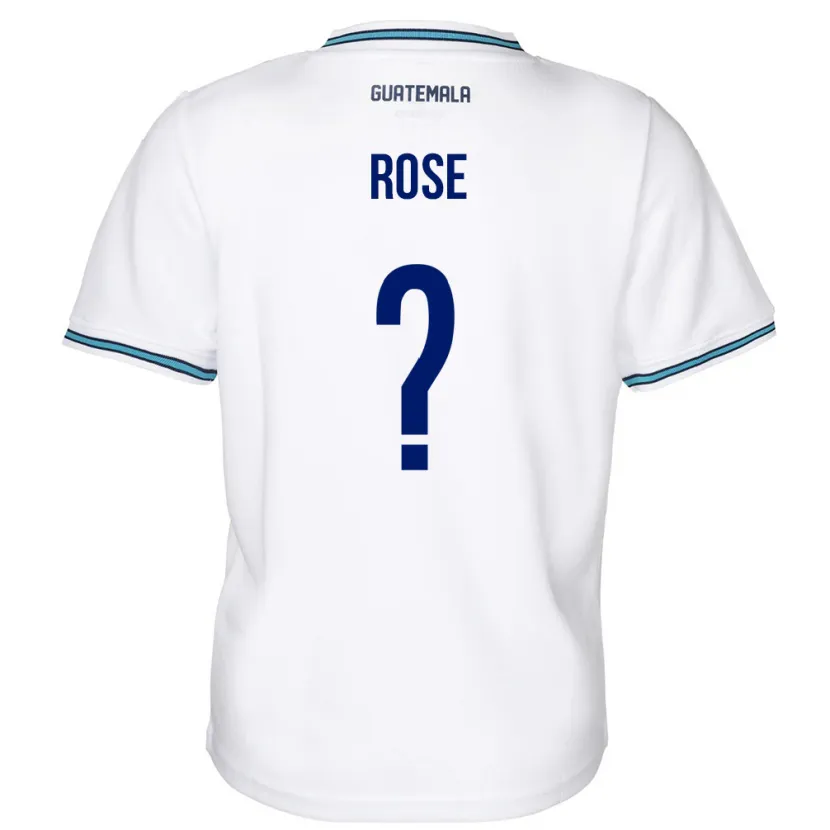 Danxen Hombre Camiseta Guatemala Michelle Rose #0 Blanco 1ª Equipación 24-26 La Camisa