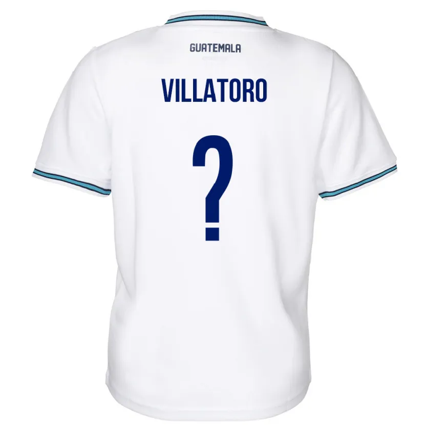 Danxen Hombre Camiseta Guatemala Grace Villatoro #0 Blanco 1ª Equipación 24-26 La Camisa