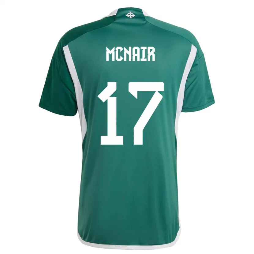 Danxen Hombre Camiseta Irlanda Del Norte Paddy Mcnair #17 Verde 1ª Equipación 24-26 La Camisa