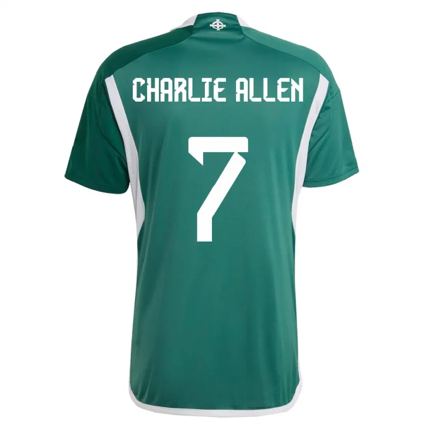 Danxen Hombre Camiseta Irlanda Del Norte Charlie Allen #7 Verde 1ª Equipación 24-26 La Camisa
