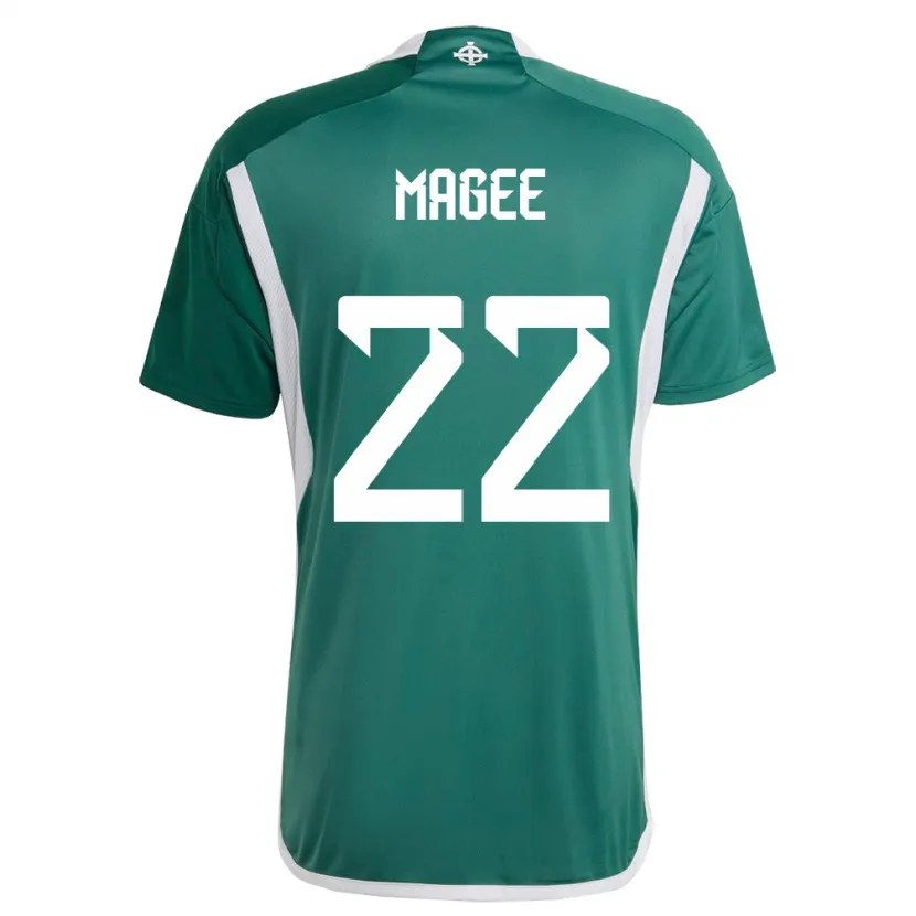 Danxen Hombre Camiseta Irlanda Del Norte Abbie Magee #22 Verde 1ª Equipación 24-26 La Camisa