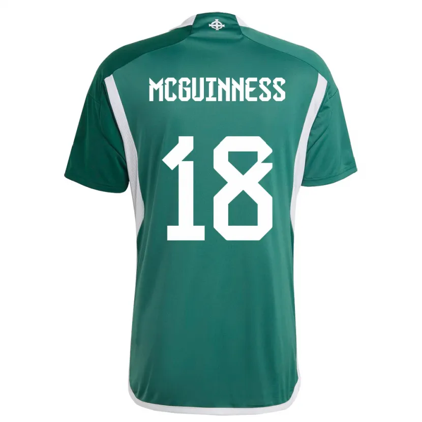 Danxen Hombre Camiseta Irlanda Del Norte Caitlin Mcguinness #18 Verde 1ª Equipación 24-26 La Camisa