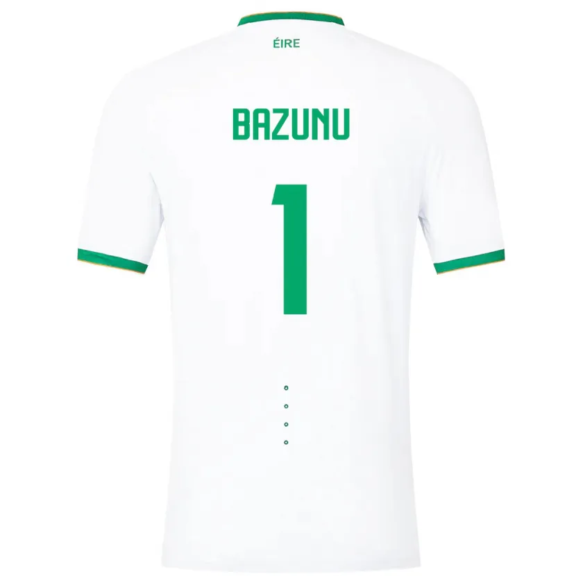 Danxen Hombre Camiseta Irlanda Gavin Bazunu #1 Blanco 2ª Equipación 24-26 La Camisa