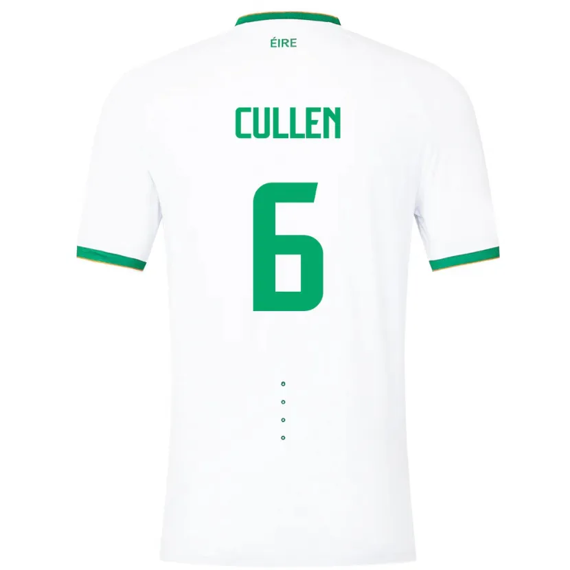 Danxen Hombre Camiseta Irlanda Josh Cullen #6 Blanco 2ª Equipación 24-26 La Camisa