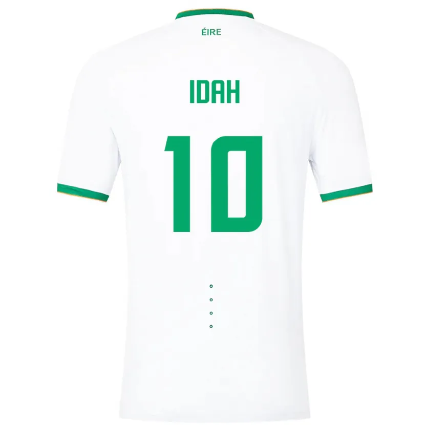 Danxen Hombre Camiseta Irlanda Adam Idah #10 Blanco 2ª Equipación 24-26 La Camisa
