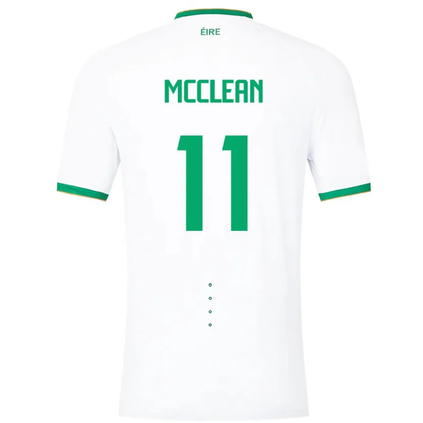 Danxen Hombre Camiseta Irlanda James Mcclean #11 Blanco 2ª Equipación 24-26 La Camisa