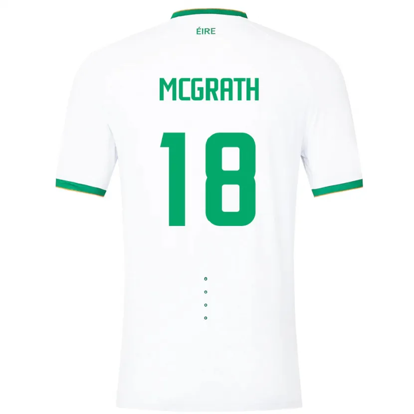 Danxen Hombre Camiseta Irlanda Jamie Mcgrath #18 Blanco 2ª Equipación 24-26 La Camisa
