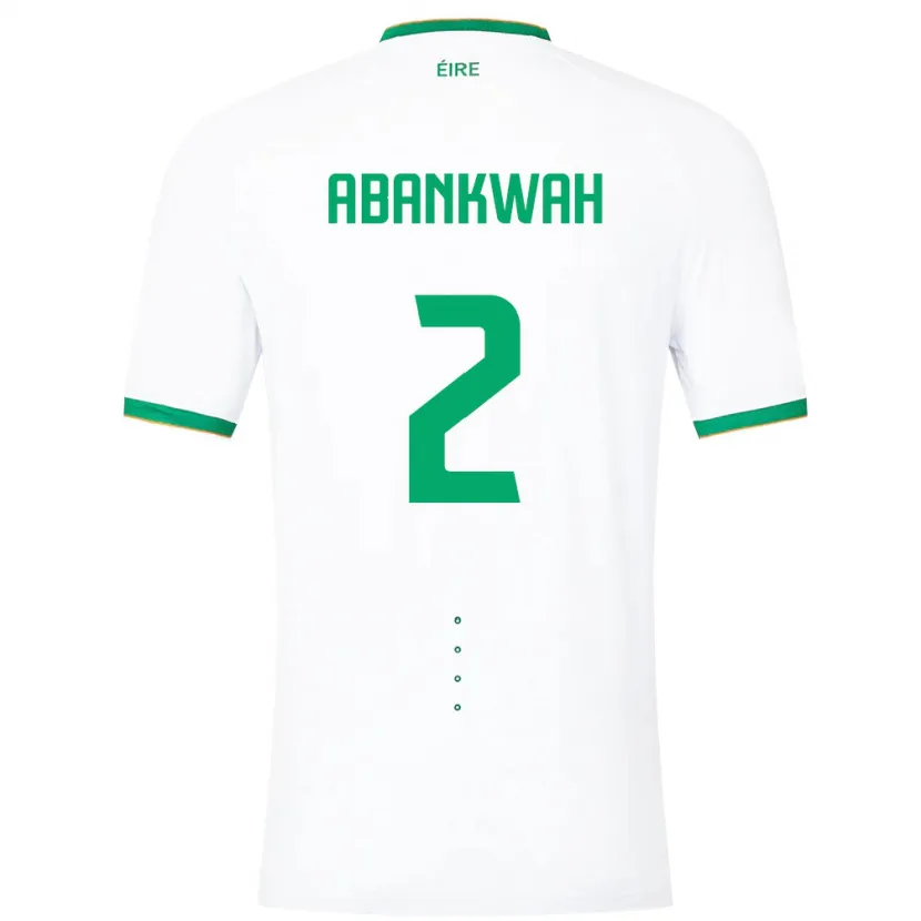 Danxen Hombre Camiseta Irlanda James Abankwah #2 Blanco 2ª Equipación 24-26 La Camisa
