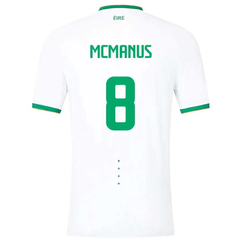 Danxen Hombre Camiseta Irlanda James Mcmanus #8 Blanco 2ª Equipación 24-26 La Camisa