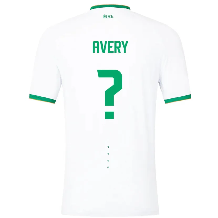 Danxen Hombre Camiseta Irlanda Theo Avery #0 Blanco 2ª Equipación 24-26 La Camisa
