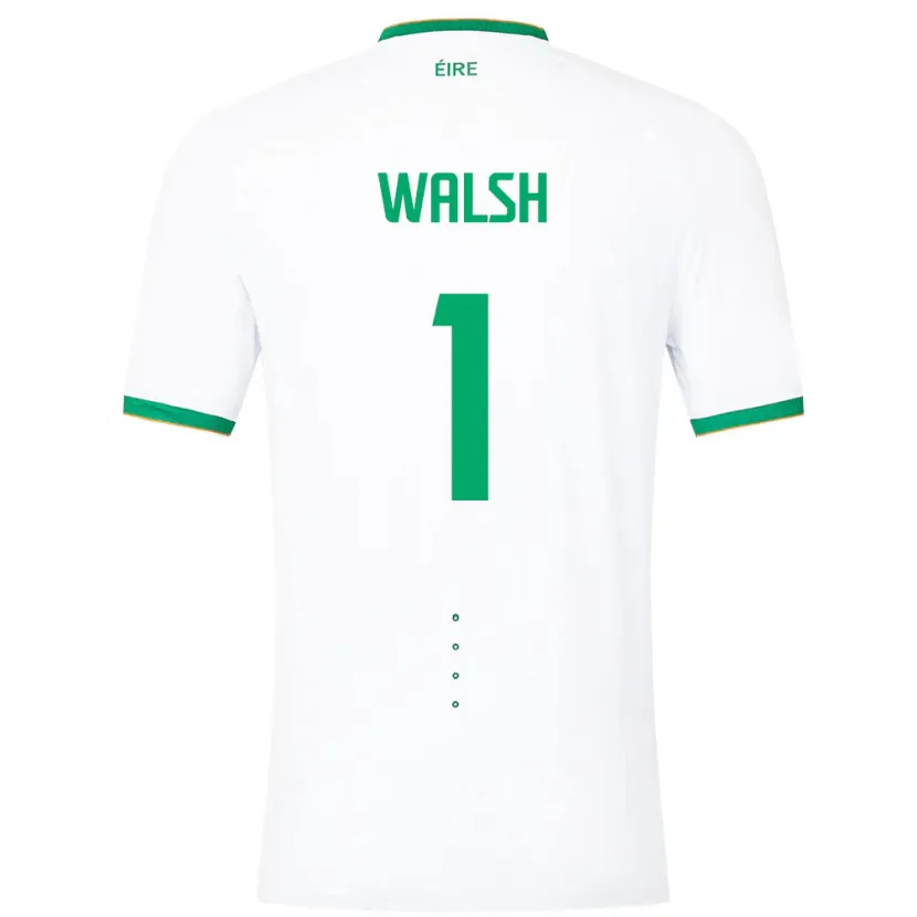 Danxen Hombre Camiseta Irlanda Conor Walsh #1 Blanco 2ª Equipación 24-26 La Camisa