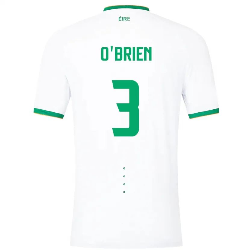 Danxen Hombre Camiseta Irlanda Luke O'brien #3 Blanco 2ª Equipación 24-26 La Camisa