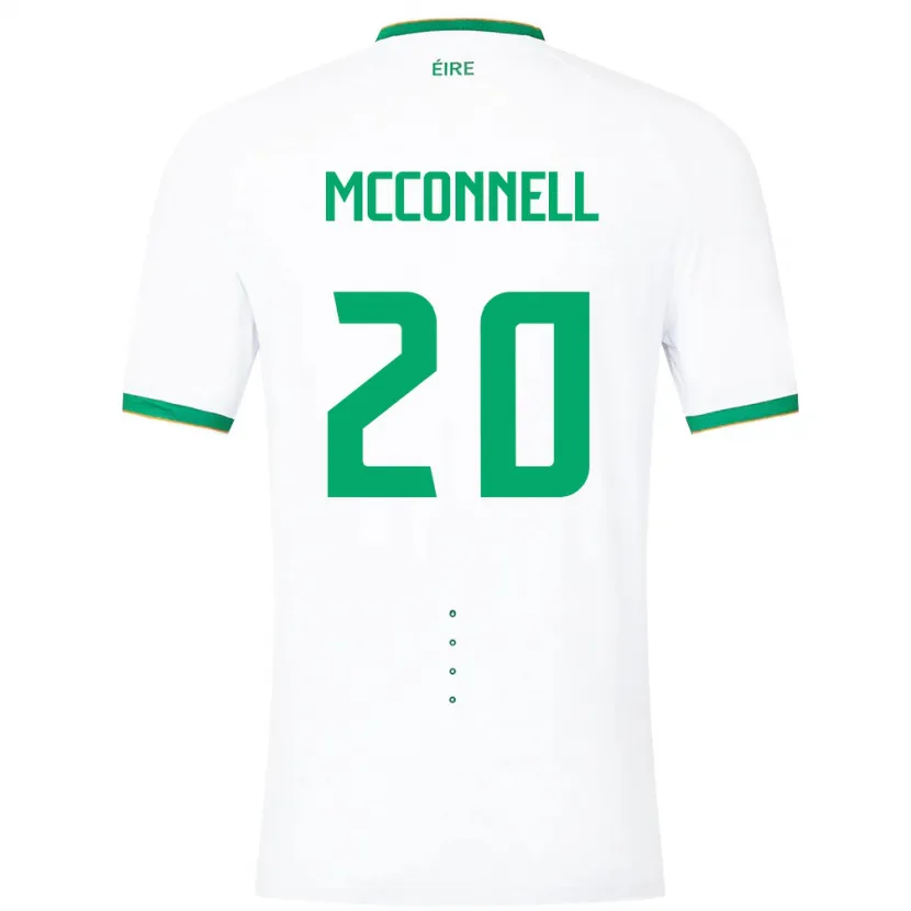 Danxen Hombre Camiseta Irlanda Glenn Mcconnell #20 Blanco 2ª Equipación 24-26 La Camisa