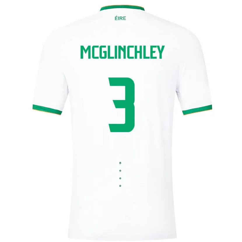 Danxen Hombre Camiseta Irlanda Harry Mcglinchley #3 Blanco 2ª Equipación 24-26 La Camisa