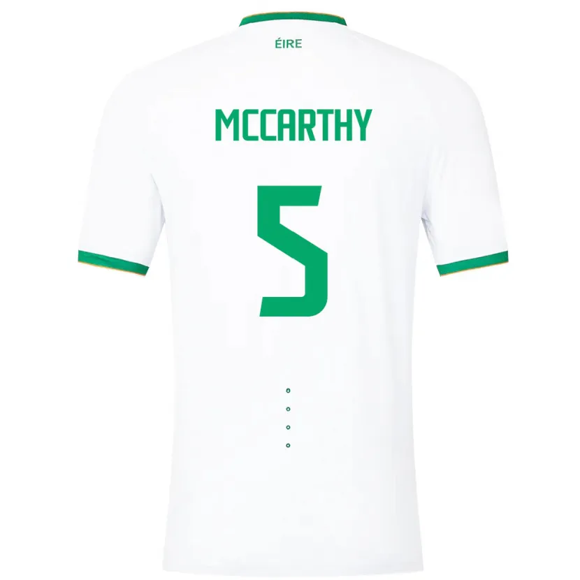 Danxen Hombre Camiseta Irlanda Taylor Mccarthy #5 Blanco 2ª Equipación 24-26 La Camisa