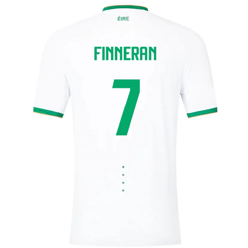 Danxen Hombre Camiseta Irlanda Rory Finneran #7 Blanco 2ª Equipación 24-26 La Camisa
