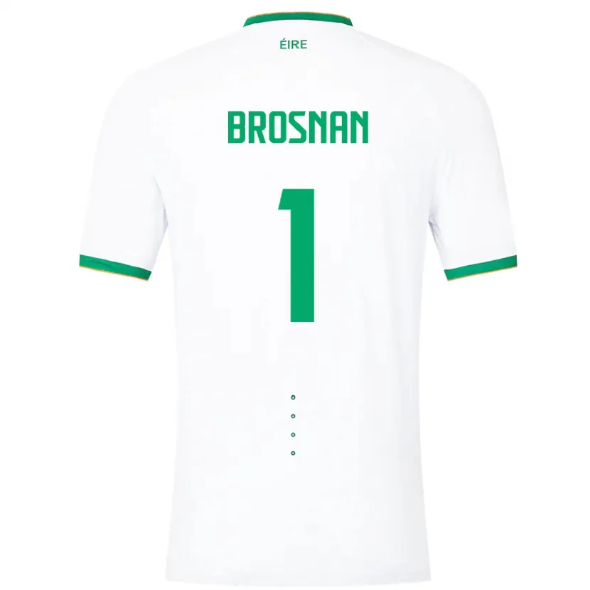 Danxen Hombre Camiseta Irlanda Courtney Brosnan #1 Blanco 2ª Equipación 24-26 La Camisa