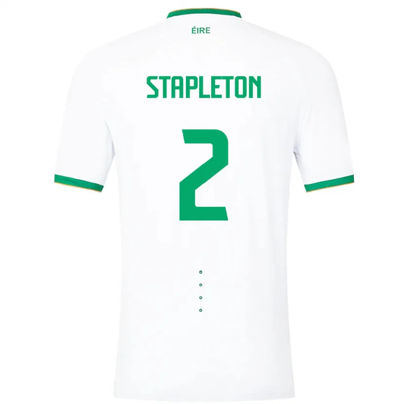 Danxen Hombre Camiseta Irlanda Jessie Stapleton #2 Blanco 2ª Equipación 24-26 La Camisa