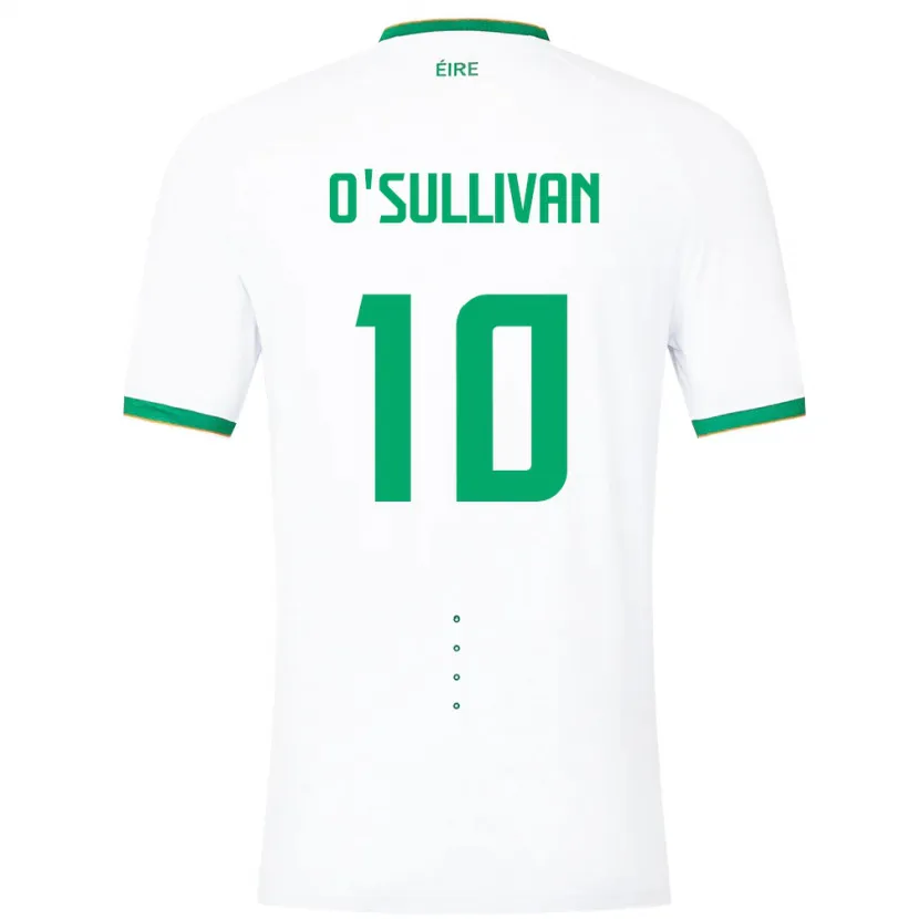 Danxen Hombre Camiseta Irlanda Denise O'sullivan #10 Blanco 2ª Equipación 24-26 La Camisa