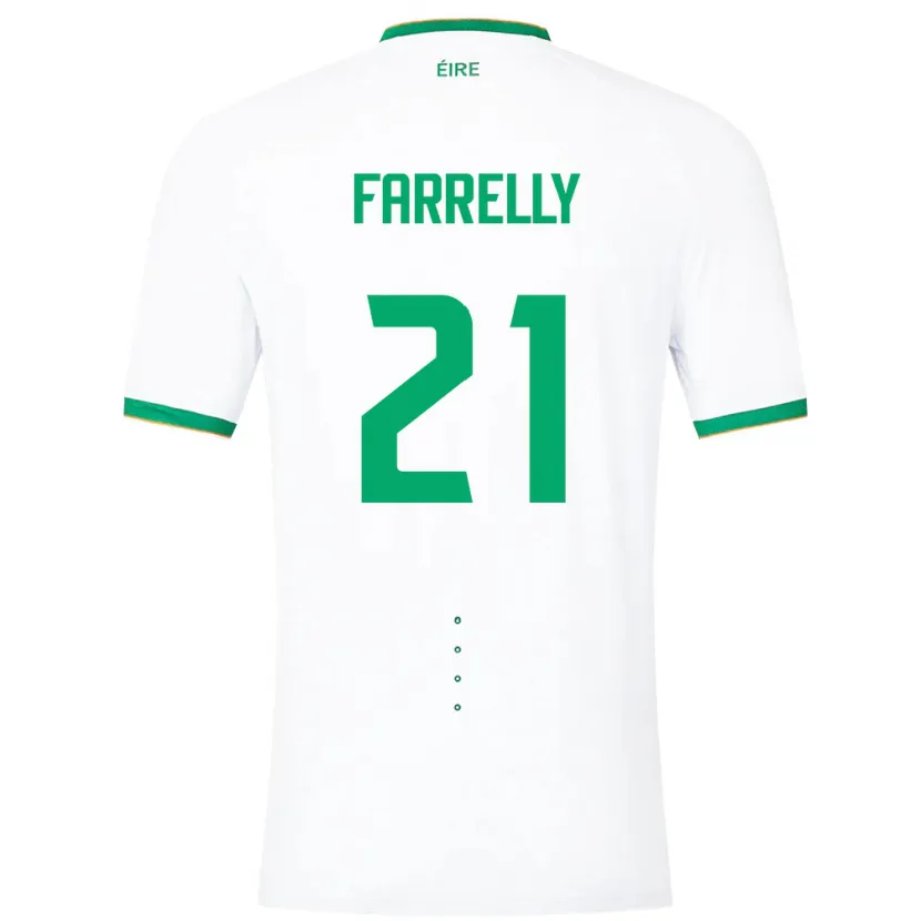 Danxen Hombre Camiseta Irlanda Sinead Farrelly #21 Blanco 2ª Equipación 24-26 La Camisa