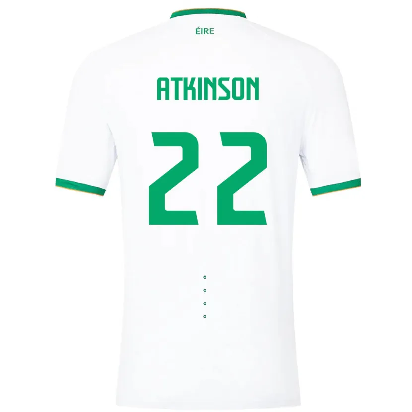 Danxen Hombre Camiseta Irlanda Isibeal Atkinson #22 Blanco 2ª Equipación 24-26 La Camisa