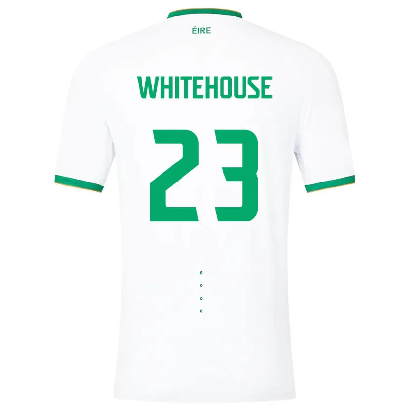 Danxen Hombre Camiseta Irlanda Sophie Whitehouse #23 Blanco 2ª Equipación 24-26 La Camisa
