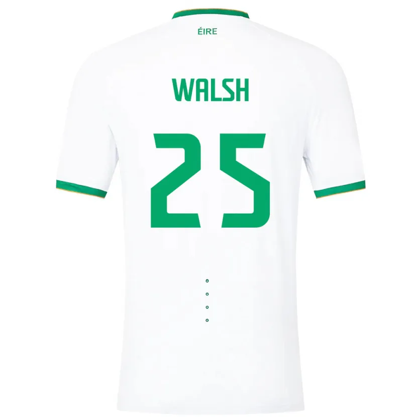 Danxen Hombre Camiseta Irlanda Megan Walsh #25 Blanco 2ª Equipación 24-26 La Camisa