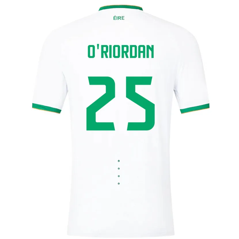 Danxen Hombre Camiseta Irlanda Claire O'riordan #25 Blanco 2ª Equipación 24-26 La Camisa