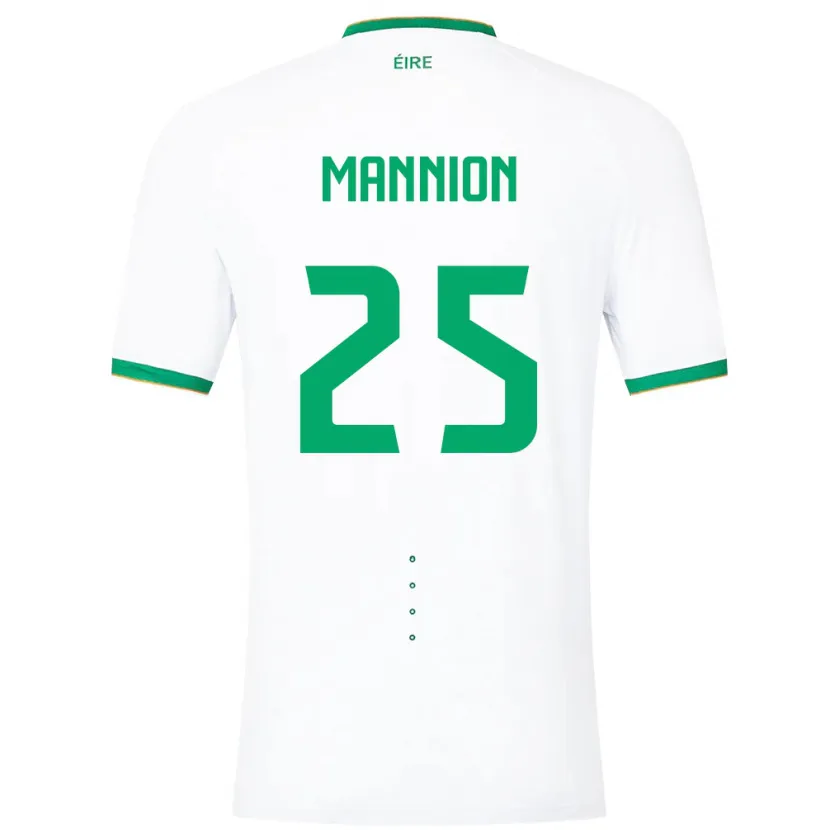 Danxen Hombre Camiseta Irlanda Aoife Mannion #25 Blanco 2ª Equipación 24-26 La Camisa