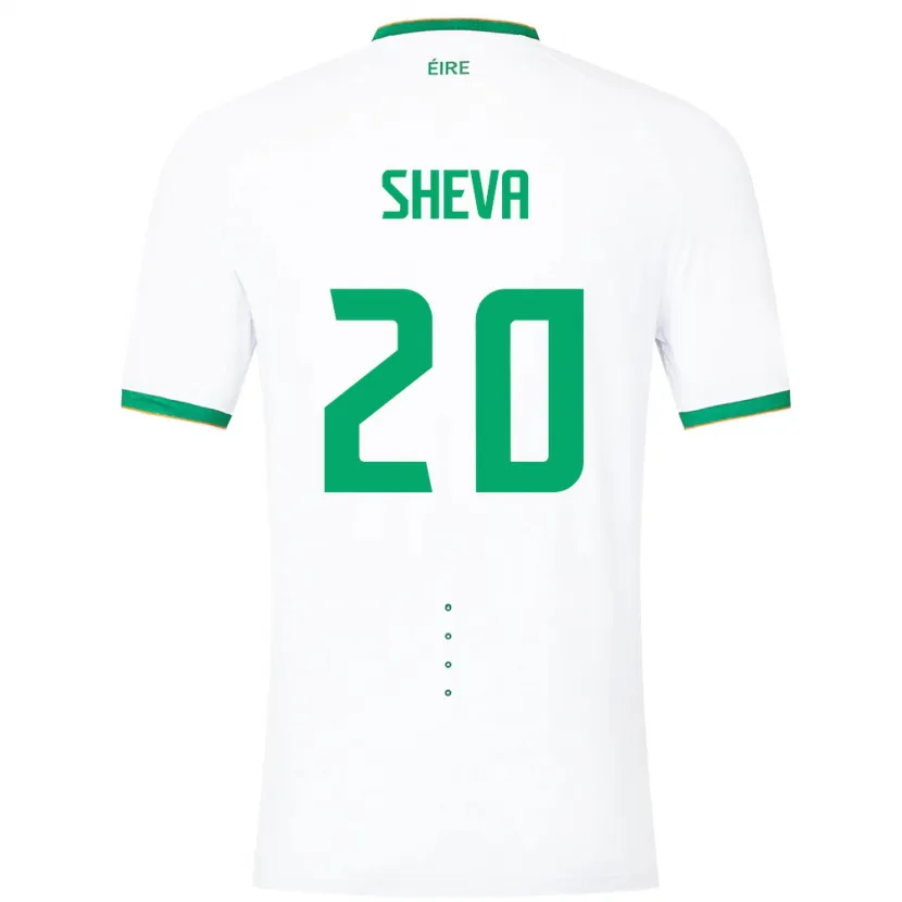 Danxen Hombre Camiseta Irlanda Marissa Sheva #20 Blanco 2ª Equipación 24-26 La Camisa