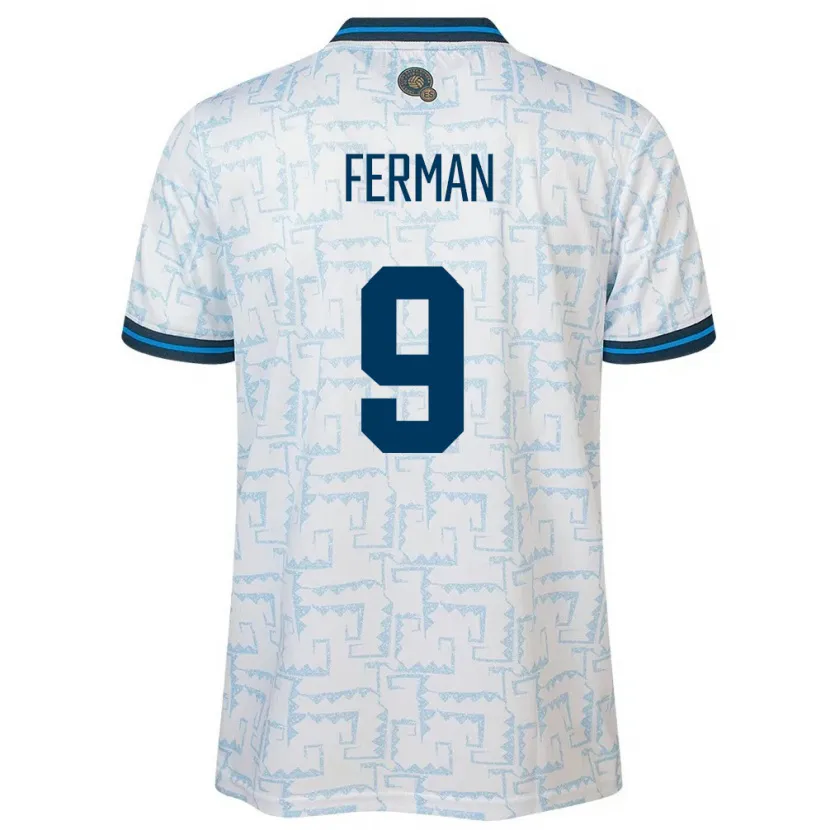 Danxen Hombre Camiseta El Salvador Javier Ferman #9 Blanco 2ª Equipación 24-26 La Camisa