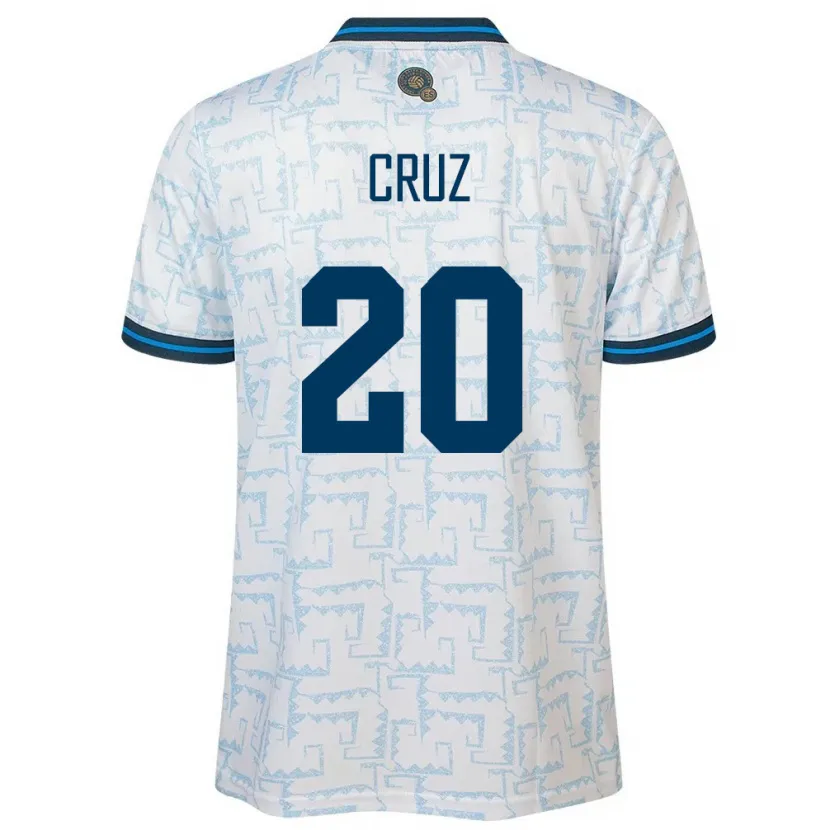 Danxen Hombre Camiseta El Salvador Jorge Cruz #20 Blanco 2ª Equipación 24-26 La Camisa