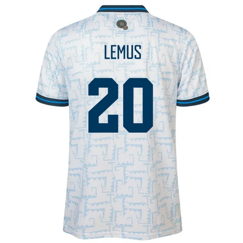 Danxen Hombre Camiseta El Salvador Diego Lemus #20 Blanco 2ª Equipación 24-26 La Camisa