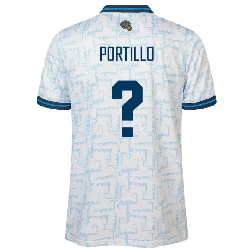 Danxen Hombre Camiseta El Salvador Cristian Portillo #0 Blanco 2ª Equipación 24-26 La Camisa