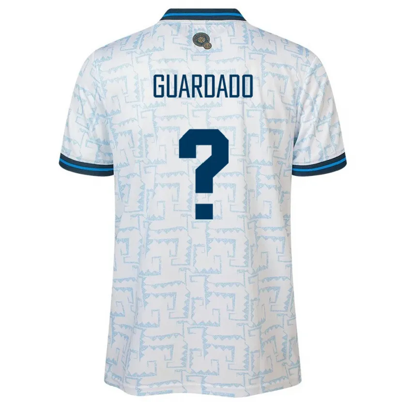Danxen Hombre Camiseta El Salvador Christopher Guardado #0 Blanco 2ª Equipación 24-26 La Camisa