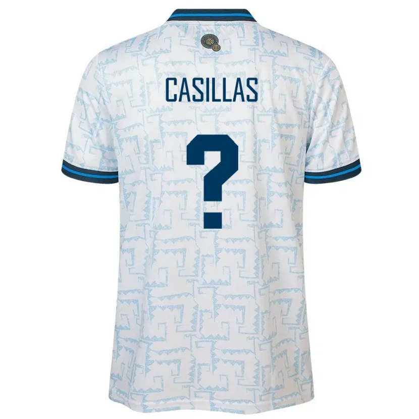 Danxen Hombre Camiseta El Salvador Marcos Casillas #0 Blanco 2ª Equipación 24-26 La Camisa