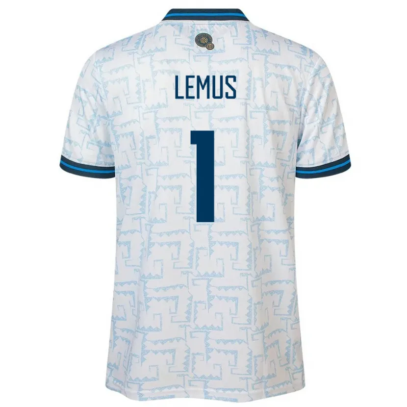 Danxen Hombre Camiseta El Salvador Hamilton Lemus #1 Blanco 2ª Equipación 24-26 La Camisa