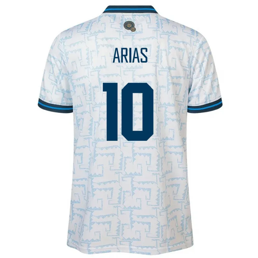Danxen Hombre Camiseta El Salvador Cristopher Arias #10 Blanco 2ª Equipación 24-26 La Camisa