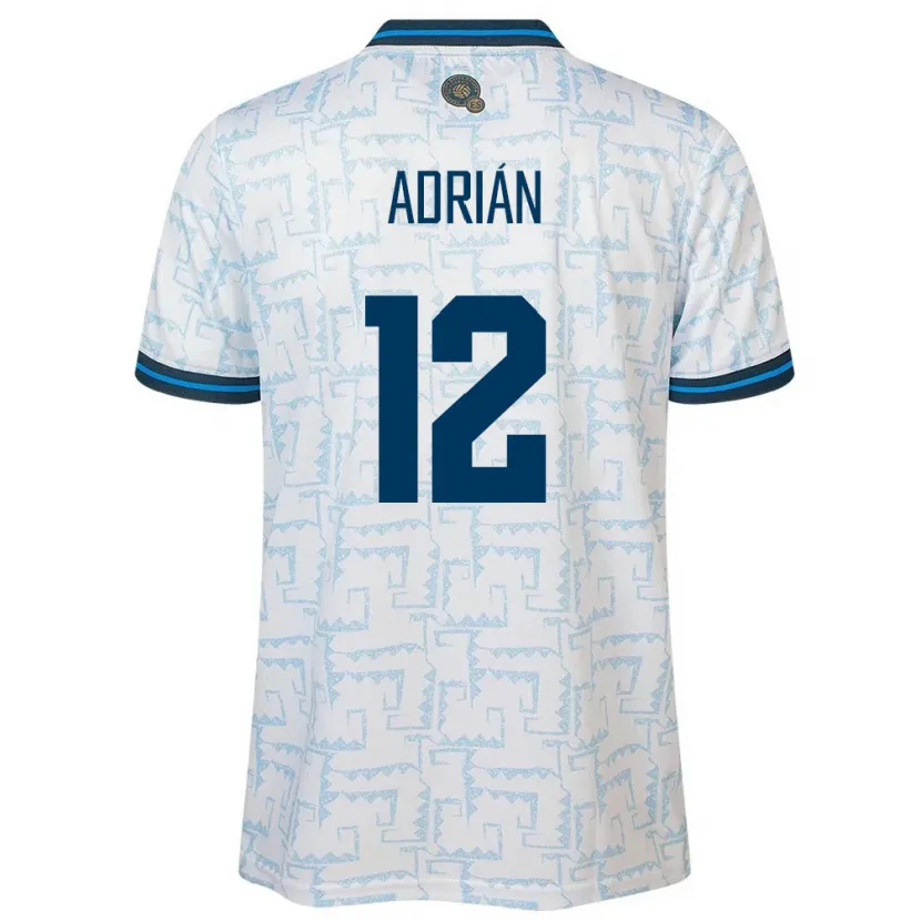 Danxen Hombre Camiseta El Salvador Adrián Aguilar #12 Blanco 2ª Equipación 24-26 La Camisa