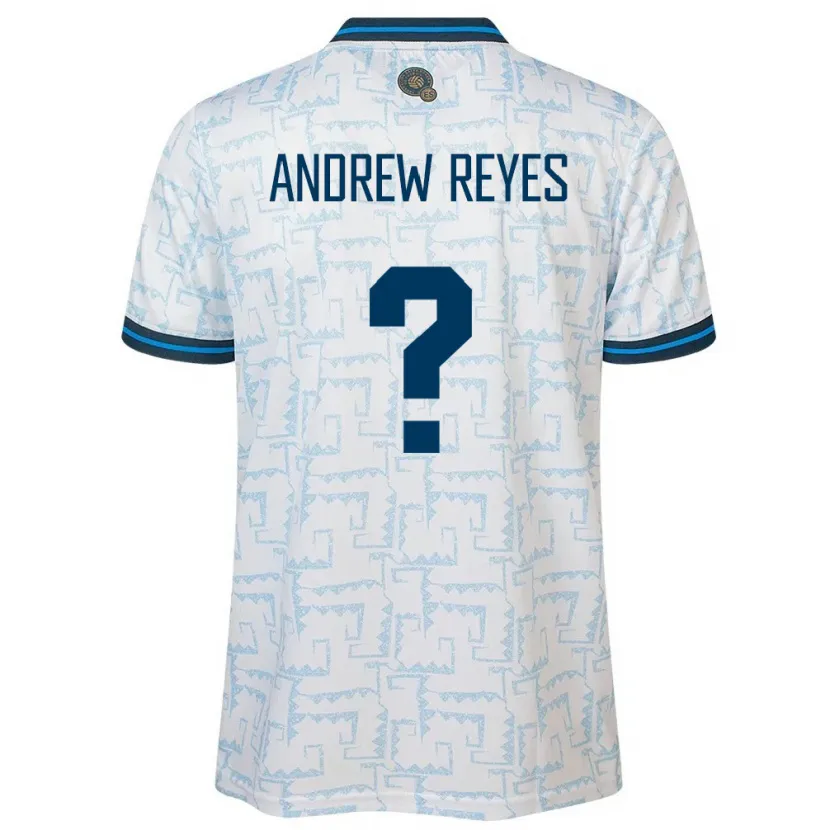 Danxen Hombre Camiseta El Salvador Andrew Reyes #0 Blanco 2ª Equipación 24-26 La Camisa