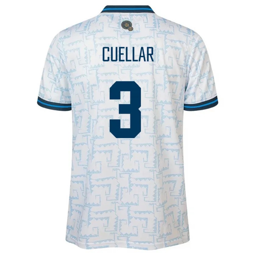 Danxen Hombre Camiseta El Salvador Sarina Cuellar #3 Blanco 2ª Equipación 24-26 La Camisa