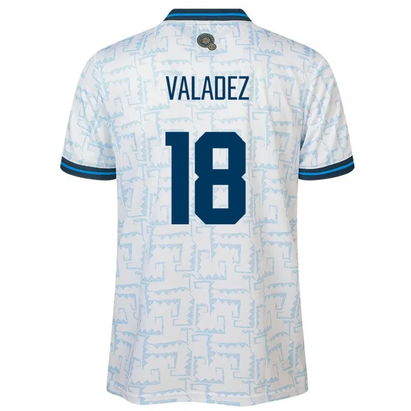 Danxen Hombre Camiseta El Salvador Samantha Valadez #18 Blanco 2ª Equipación 24-26 La Camisa