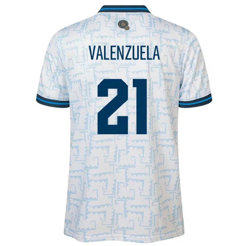 Danxen Hombre Camiseta El Salvador Ana Valenzuela #21 Blanco 2ª Equipación 24-26 La Camisa