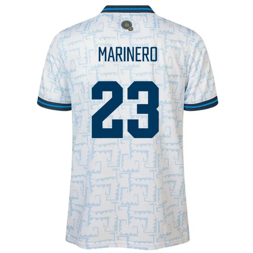 Danxen Hombre Camiseta El Salvador Amber Marinero #23 Blanco 2ª Equipación 24-26 La Camisa