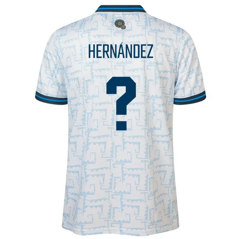 Danxen Hombre Camiseta El Salvador Irma Dolores Hernández #0 Blanco 2ª Equipación 24-26 La Camisa