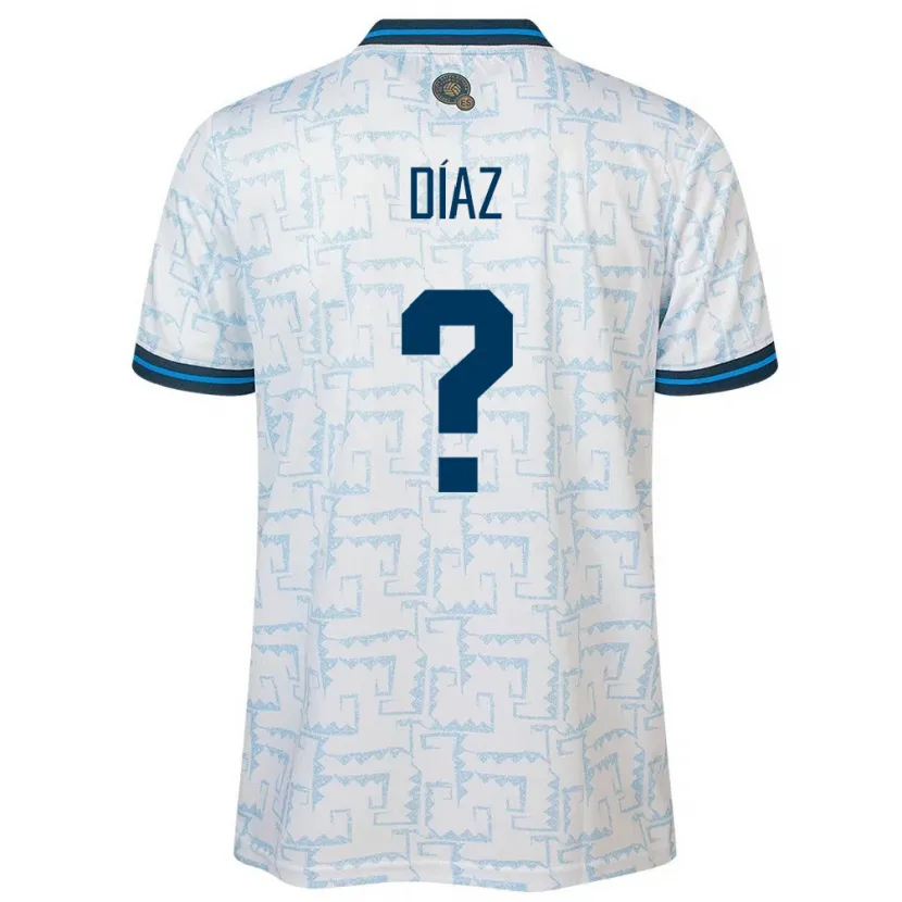 Danxen Hombre Camiseta El Salvador Jasmine Díaz #0 Blanco 2ª Equipación 24-26 La Camisa