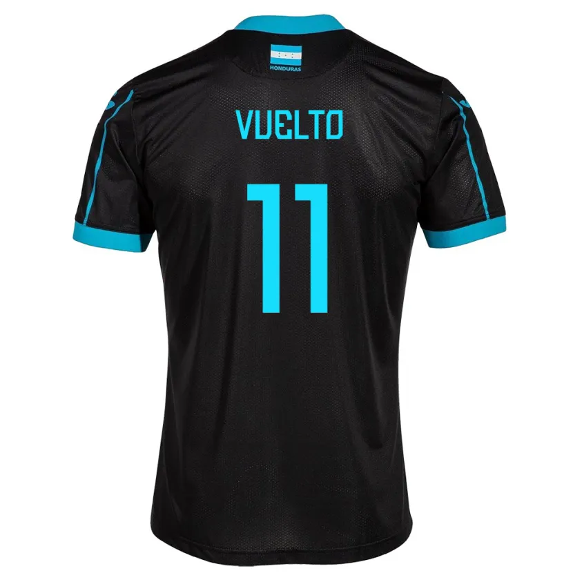 Danxen Hombre Camiseta Honduras Darixon Vuelto #11 Negro 2ª Equipación 24-26 La Camisa