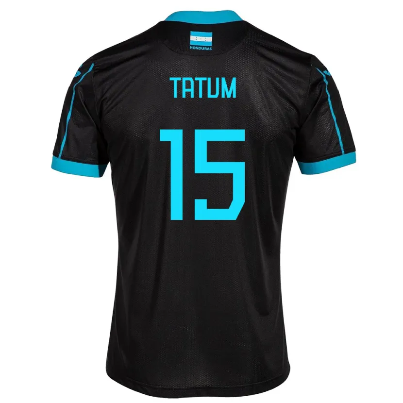 Danxen Hombre Camiseta Honduras Anfronit Tatum #15 Negro 2ª Equipación 24-26 La Camisa